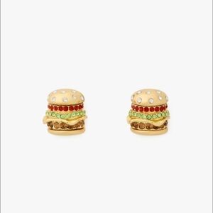 Kate Spade New York Authentic Fast Food Burger Studs Earrings New